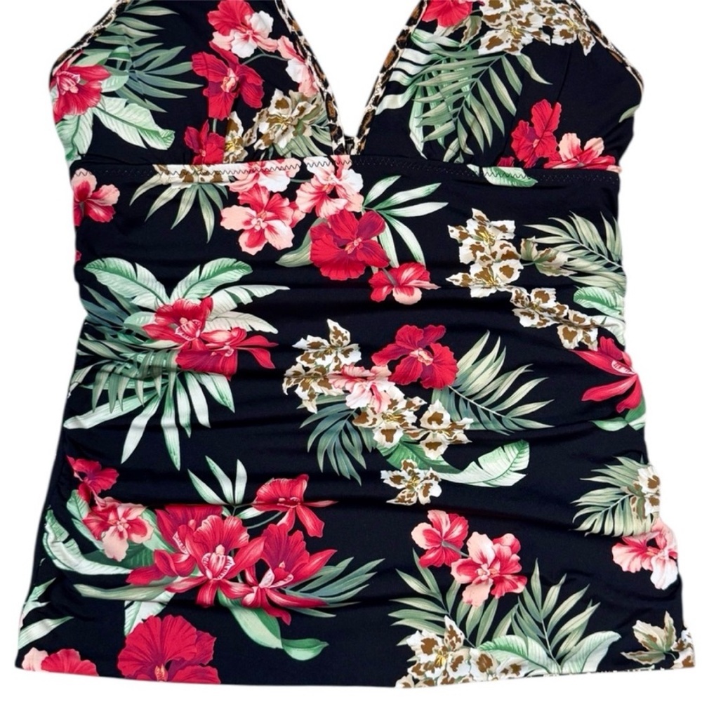 Tommy Bahama Lily Cat Reversible Halter Tankini Top - Picture 8 of 16